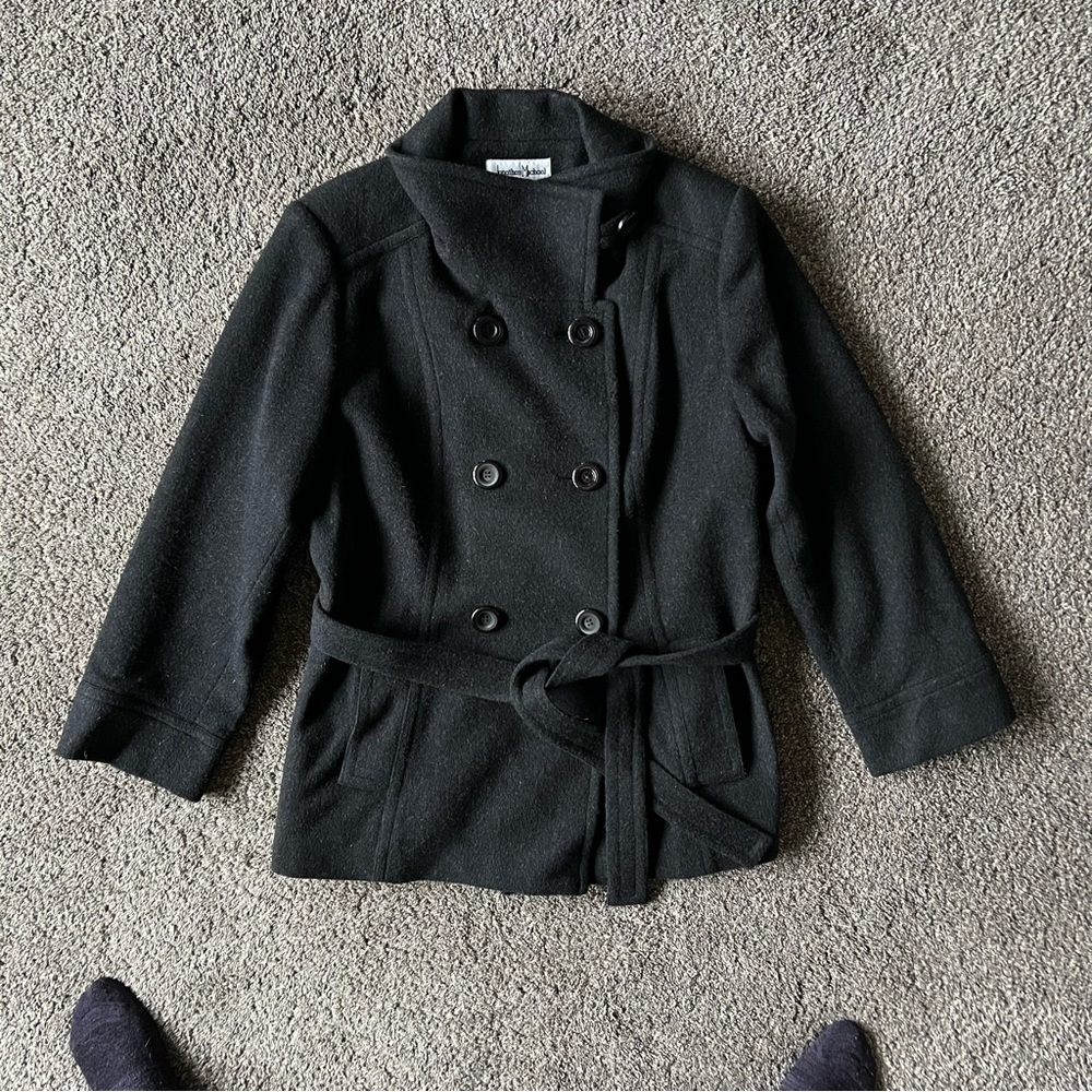 Jonathan Michael Black Lambswool Double Breasted … - image 2